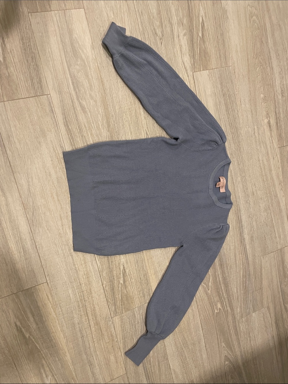 Philosophy Slate Blue Crewneck Knit Sweater